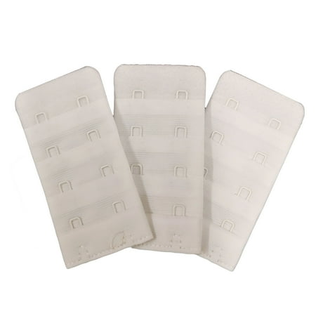 

Braza Women s Bra Back Band Extenders 2 Hook 1.5 White 3pc