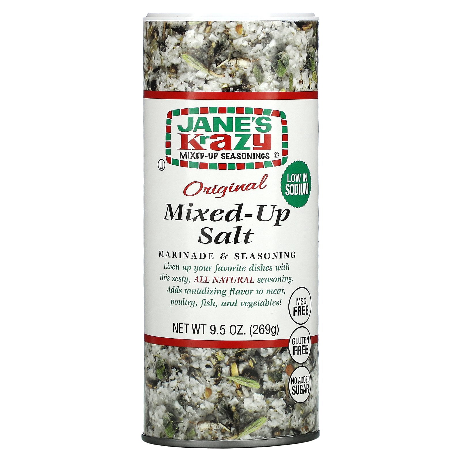 Jane's Krazy, Marinade & Seasoning, Original Mixed-Up Salt, 9.5 oz (269 ...