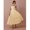 Yellow-S, variant on Elegant Yellow Sleeveless Square Neck A-Line Midi Dress With Ruched Waist