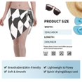 thumbnail image 5 of Women'S Beach Cover Up Short Sarong Dress Harlequin Pattern Black And White Wrap Chiffon Shawl, 5 of 7