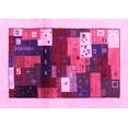 thumbnail image 1 of Ahgly Company Indoor Rectangle Abstract Pink Contemporary Area Rugs, 8' x 12', 1 of 4