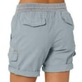 thumbnail image 3 of Dyfzdhu Shorts For Women Cargo Shorts Summer Loose Hiking Shorts With Pockets Grey L, 3 of 5