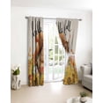 thumbnail image 3 of Hello Fall Blackout Curtains for Bedroom/Living Room, Thermal Insulated Kitchen Curtains, Rustic Squirrel Sunflower Thanksgiving Grommet Darkening Window Treatment Drapes 52"x84"x2, 3 of 8