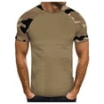 thumbnail image 3 of TrendOFT Summer Shirts For Men Camo Pattern Crew Neck Short Sleeve Tee Loose Fit Breathable Outdoor Casual Daily Wear Mens Tops Army Green L, 3 of 6