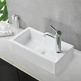 thumbnail image 3 of Bathroom Corner Sink, 18”x10" Small Ceramic Hand Wash Basin Sink Wall Mount Bathroom Cloakroom Right Hand, 3 of 17
