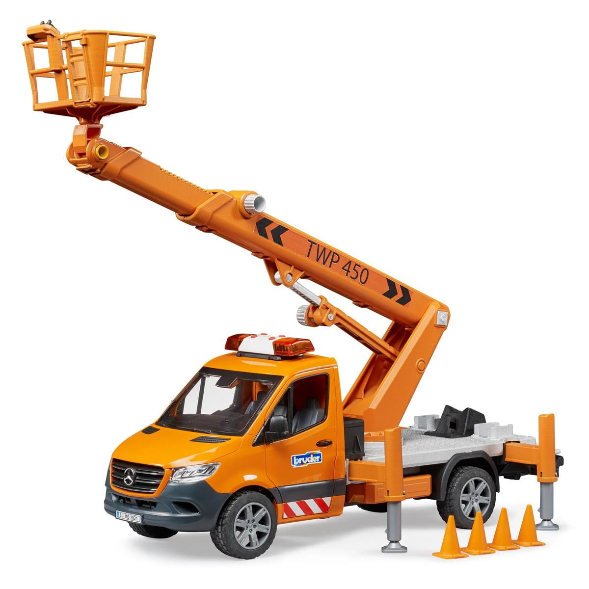 Bruder 1/16 Mercedes-Benz Sprinter Service Truck with Crane, Basket & Lights & Sounds 02679
