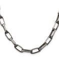 thumbnail image 2 of 925 Sterling Silver Open Link Chain Necklace Antiqued 8 mm Elongated 24 inch, 2 of 4