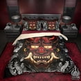 thumbnail image 4 of Oni Bedding Set, Comforter or Duvet, Anime Bed Cover, Alternative Bedroom, 4 of 10