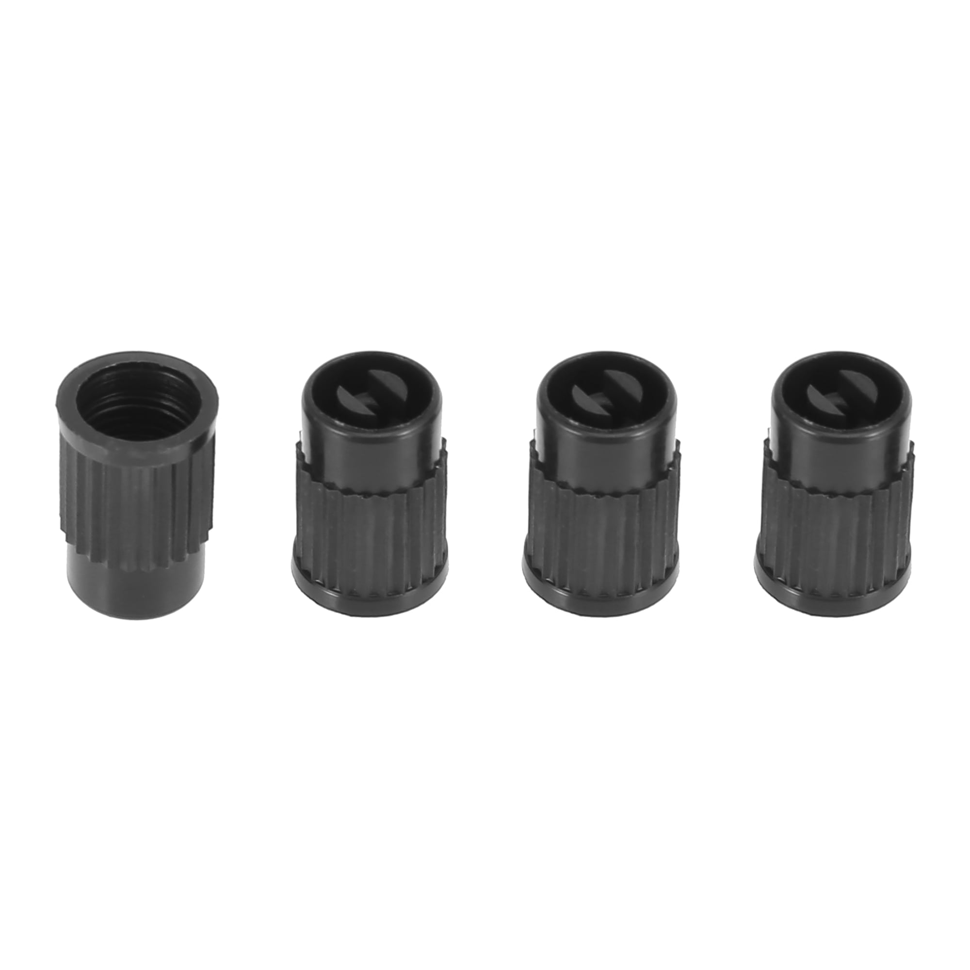Unique Bargains 1 Set 200 PSI Portable Car Digital Pressure Gauge with 4 Tire Valve Caps