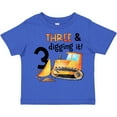 thumbnail image 3 of Inktastic Three and Digging It Bulldozer 3rd Birthday Boys or Girls Toddler T-Shirt, 3 of 5