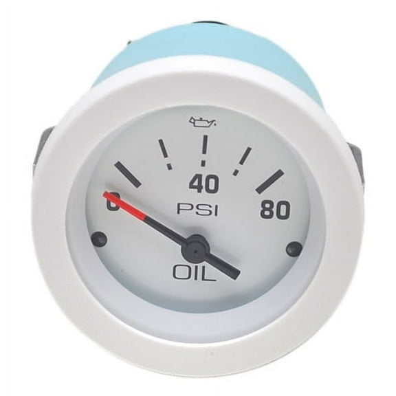 Teleflex Boat Oil Pressure Gauge 67180P | Sportsman Marine White 2 Inch
