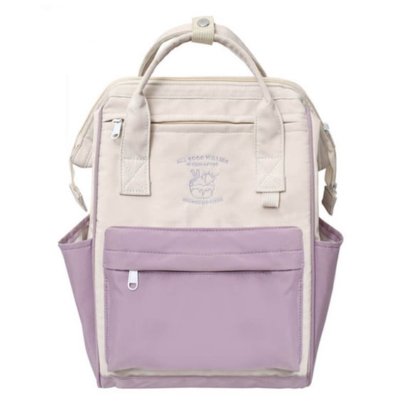 Junior High School Backpack for Students, Color Matching Design with Large Capacity for School Supplies, Durable & Stylish Back-to-School Bag