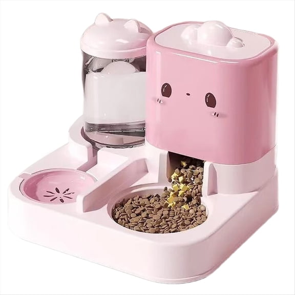 Comedero y Bebedero para Mascotas, Dispensador de Comida 2 en 1 para Perros y Gatos, Comedero y Bebedero para Mascotas Pequeñas, Bebedero y Bebedero para Mascotas.