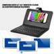 thumbnail image 5 of Mini teclado inalámbrico Bluetooth con funda de piel sintética para teléfono inteligente y tableta de 4,5 a 6,8 pulgadas, color negro, 5 of 5