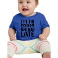 thumbnail image 1 of I'm The Reason We Are Late T-Shirt Infant -Smartprints Designs,  24 Months, 1 of 4