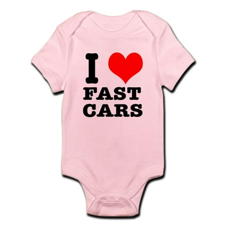 

CafePress - I Heart (Love) Fast Cars Infant Bodysuit - Baby Light Bodysuit