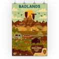 thumbnail image 2 of Badlands National Park, South Dakota, Geometric National Park Series (36x54 Giclee Gallery Art Print, Vivid Textured Wall Decor), 2 of 3