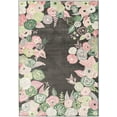 thumbnail image 2 of Rugs America Hanna VA35C Royal Blossom Pink Onyx Floral Transitional Black Area Rug, 2'x4', 2 of 7