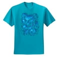 thumbnail image 2 of 3D Blue Skulls Trendy | Mens Fashion Graphic T-Shirt, Light Turquoise, 2XL, 2 of 4