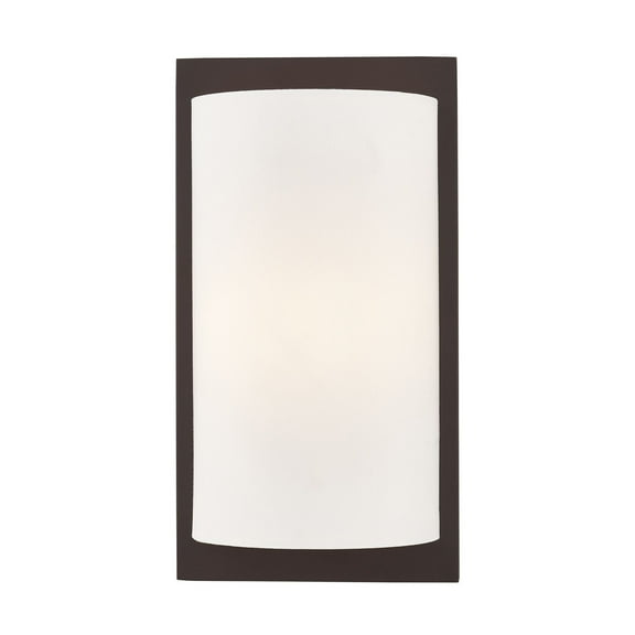 Livex Lighting 11" 1-Light Contemporary Metal ADA Wall Sconce in Bronze