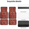 thumbnail image 5 of Car Floor Mats Set of 4,Antique Oriental Turkish Persian Carpet Front Rear Carpets Mat Decorative Car Floor Carpets Rugs Non-Slip Auto Car Accessories Universal Fit for Car SUV Truck Van, 5 of 6