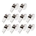 thumbnail image 1 of FESTFENDS 10Pcs Soccer Whistle For Training Sports Referees Silver Oval Outdoor Activities, 1 of 8