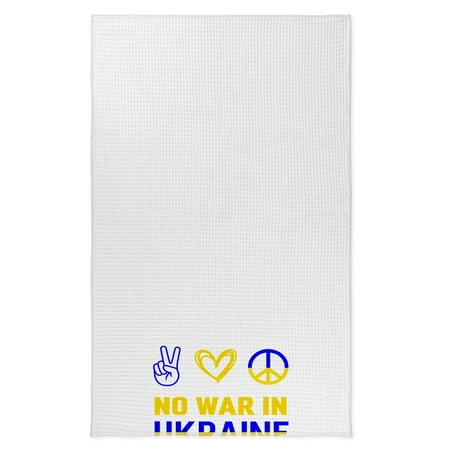 

CafePress - No War In Ukraine Scissors Support Flag - Tea Towel