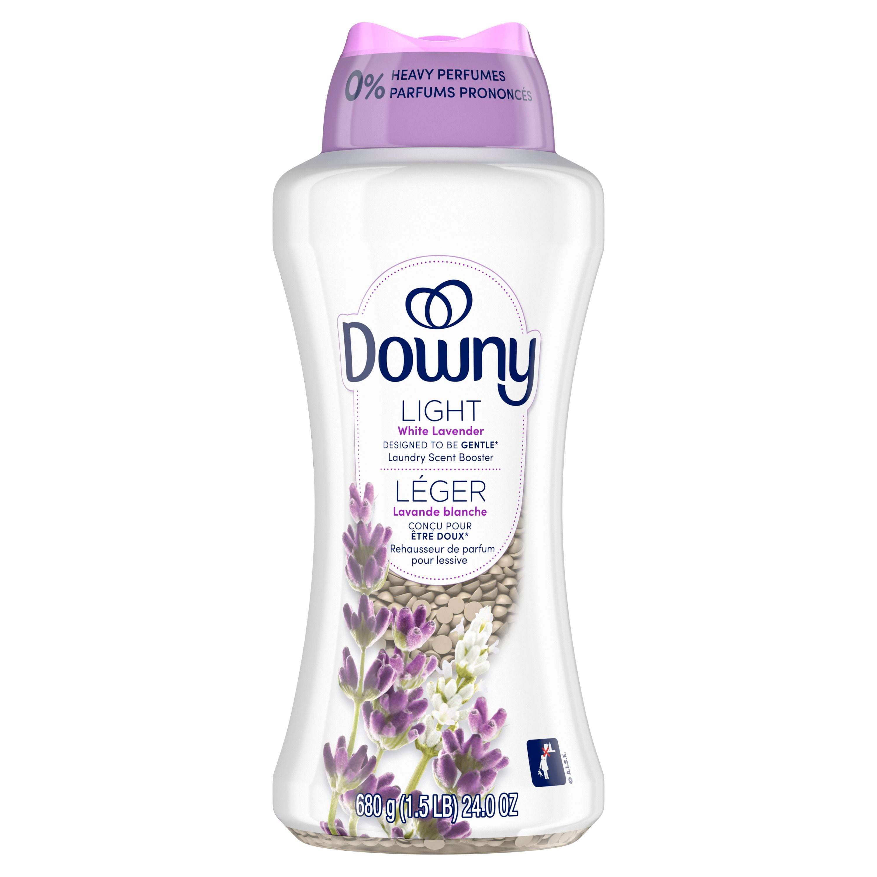 Downy Light Laundry Scent Booster Beads, White Lavender Scent, In-wash fabric beads designed to be gentle with a light boost of scent, No Heavy Perfumes, 680 g