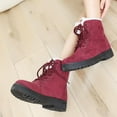 thumbnail image 7 of FRSASU Women Boots Clearance,Snow Boots Flat-Heel Autumn and Winter Plus Size Cotton Short Women'S Boots, 7 of 7