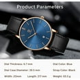 thumbnail image 6 of Watches for Man Ultra-Thin Men’s Quartz Watch with Large Minimalist Dial,Date Window ,Leather strap,Gift for Man Father's Day gift, 6 of 7