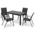 thumbnail image 1 of Gymax 5PCS Rattan Dining Set Outdoor Table & Chairs Set for 4 Woven Wicker Patio, 1 of 4