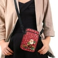 thumbnail image 4 of XYZCANDO Santa Claus Mini Messenger Handbag for Womens Portable Crossbody Purse with Adjustable Strap Stylish Cellphone Wallet with Zipper Casual Multi-Purpose Phone Bag for Running Travel Shop, 4 of 7