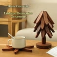 thumbnail image 2 of Natural Wood Tree Trivet Set, Christmas Tree Trivet Set, Wooden Trivets & 1 Stand Like a Christmas Tree, for Hot Dish, Pot, Bowl, Teapot, Hot Pot Set, 2 of 4