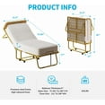 thumbnail image 2 of Puremind Folding Bed with 5” Mattress Included, Temporary Bed for Guests and Families, 75"x31" Size Bed Frame, Space-Saving Rollaway Bed with Lockable Rollers, Upgraded (A+), Gold, 2 of 8