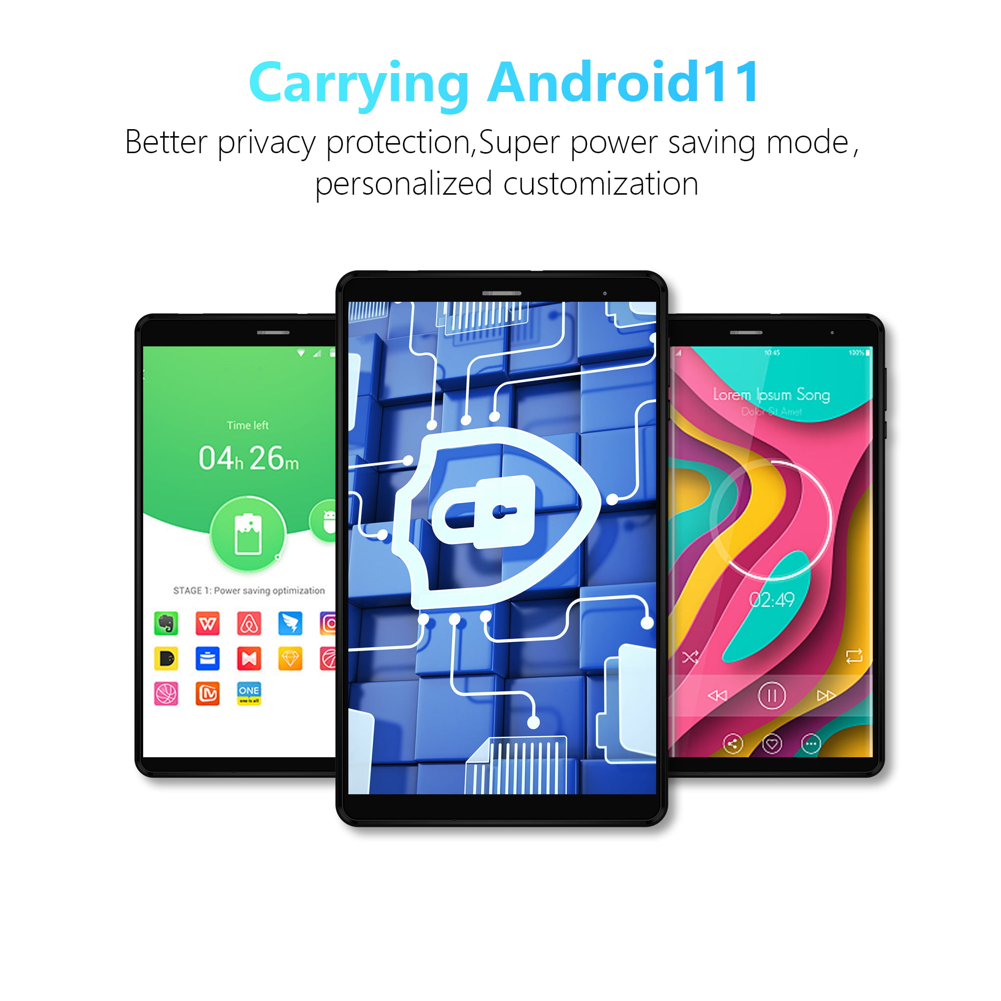 Headwolf 8 inch Tablet Android 11 , HD Screen, 64GB Storage 3GB 