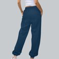 thumbnail image 4 of hotojiny Womens Sweatpants Baggy Athletic Workout Joggers with Pockets Elastic High Waisted Solid Trousers, 4 of 7