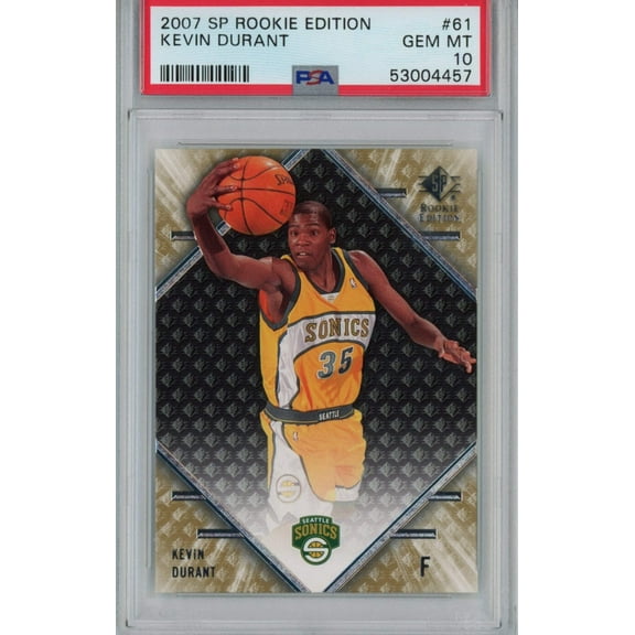 Graded 2007-08 Upper Deck UD SP Rookie Edition Kevin Durant #61 RC Basketball Card PSA 10 Gem Mint