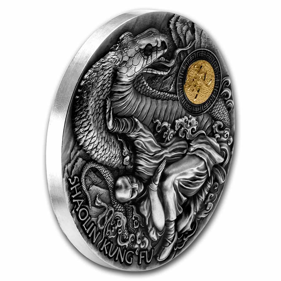 2022 Niue 2 oz Silver Antique Shaolin Snake - Walmart.com