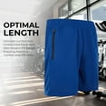 thumbnail image 4 of Essential Elements Mens Modern Fit Active Shorts with Zipper Pockets - 4 Pack, Moisture-Wicking, Quick-Dry Running Shorts, 4 of 7