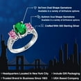 thumbnail image 2 of Gem Stone King 925 Sterling Silver Ring Oval Nano Emerald Pink Moissanite (2.42 Cttw), 2 of 6