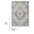 thumbnail image 5 of Livabliss Outdoor Rugs, 5x7 Huntington Beach Traditional Navy Area Rug for Patio, Porch, Deck, Backyard, Waterproof Indoor Outdoor Carpet (5'3" x 7'), 5 of 7