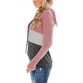 thumbnail image 4 of HAPIMO Women's Fashion Hoodie Sweatshirt T-Shirt Clothes for Women Striped Color Block Tops Pockets Drawstring Pullover Cozy Casual Sweatshirt Long Sleeve Blouse Pink XXL, 4 of 7