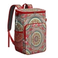 thumbnail image 1 of Geometric Mandala Design Cooler Backpack - 20L Leakproof Picnic Backpack, Durable & Portable for Beach & Camping Trips, 1 of 3