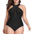 thumbnail image 3 of Women's Swimsuits One Piece Tummy Control Front Cross Backless Swimsuit Bathing Suit, 3 of 4