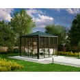 thumbnail image 3 of Palram - Canopia Ledro 10' x 10' Enclosed Gazebo - Gray/Clear with screen doors, 3 of 14