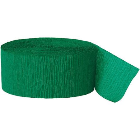(4 Pack) Crepe Paper Streamers, 81 ft, Green, 1ct