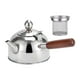 thumbnail image 5 of Tetera portátil de acero inoxidable, cafetera, tetera con mango de madera, tetera para agua Argén, 5 of 9