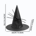 thumbnail image 3 of 2026 Halloween Indoor Decorations Piece Classic Pointed Wizard Hat With Black Bug Ornament Non Woven Fabric For Adult Kid Role Outfit Halloween Party Dress Up And Holiday Wear Accessories, 3 of 7