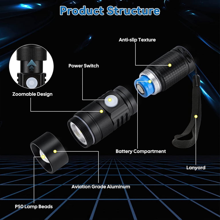 10 in 1 multifunction rechargeable solar powerful led flashlight Flashlight Durable Flashlight 10000 Lumens Powerful LED Flashlight,Light