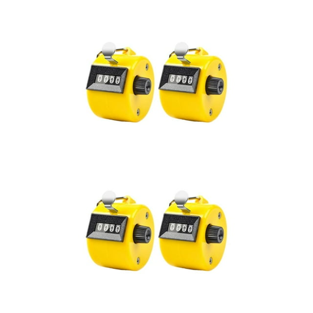 relayinert 2x Unisex Manual Counting Tally With Clear Accurate Scale For Easy Materials Yellow 2Set